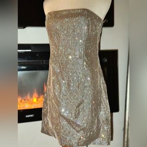 Zara studded tube top dress..